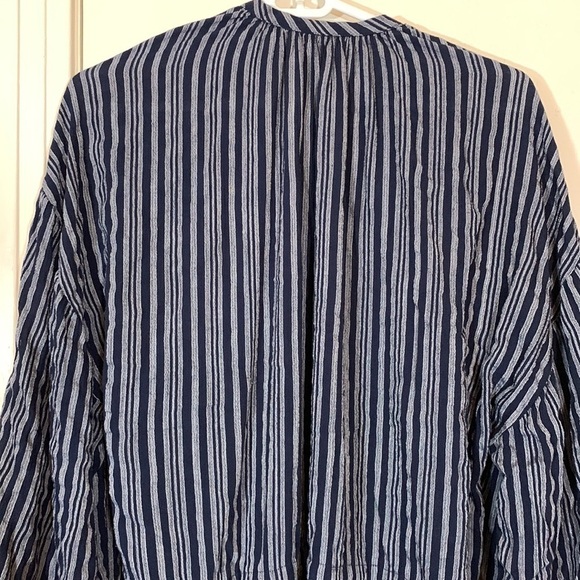 Madewell Cristy Dawn Collaboration Striped Drawstring waist Dress, M - Picture 8 of 11